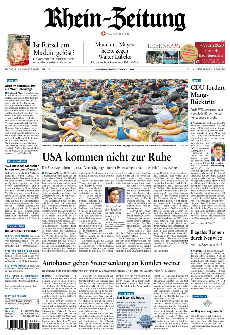 Rhein-Zeitung Kreis Neuwied vom Freitag, 05.06.2020