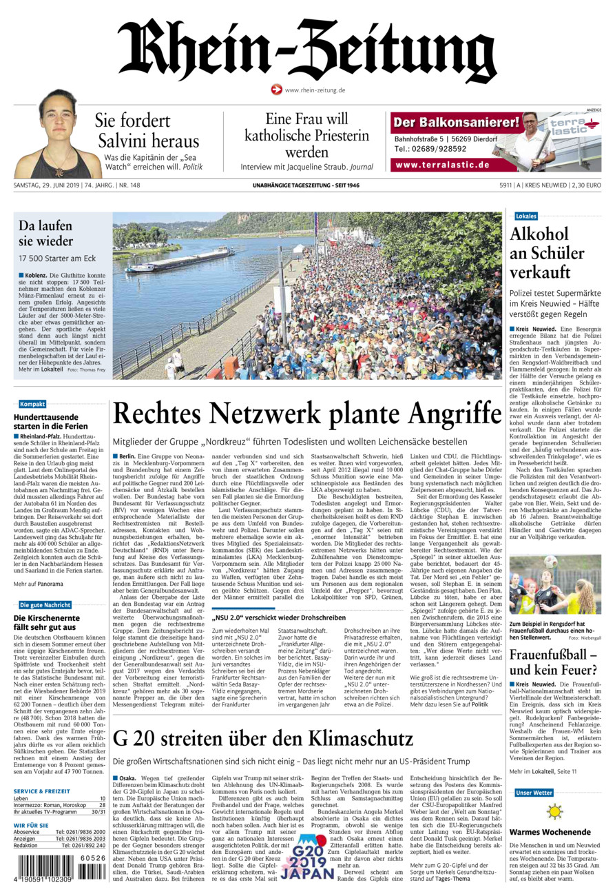 Rhein-Zeitung Kreis Neuwied vom Samstag, 29.06.2019