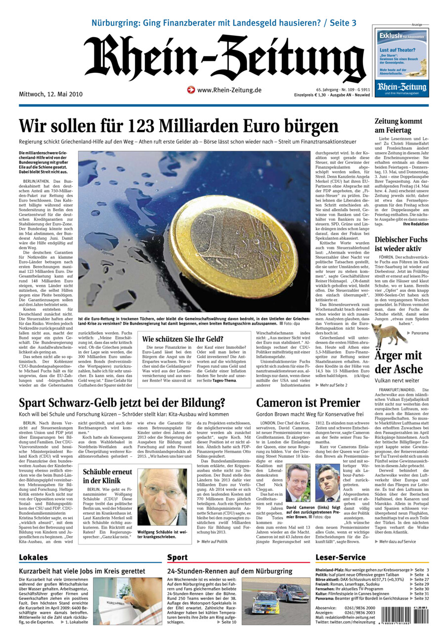 Rhein-Zeitung Kreis Neuwied vom Mittwoch, 12.05.2010