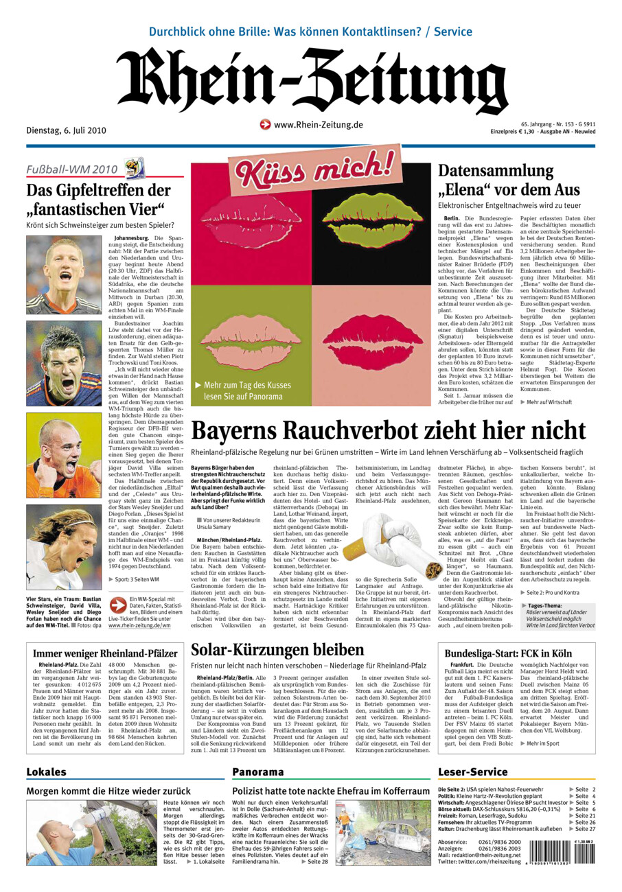 Rhein-Zeitung Kreis Neuwied vom Dienstag, 06.07.2010