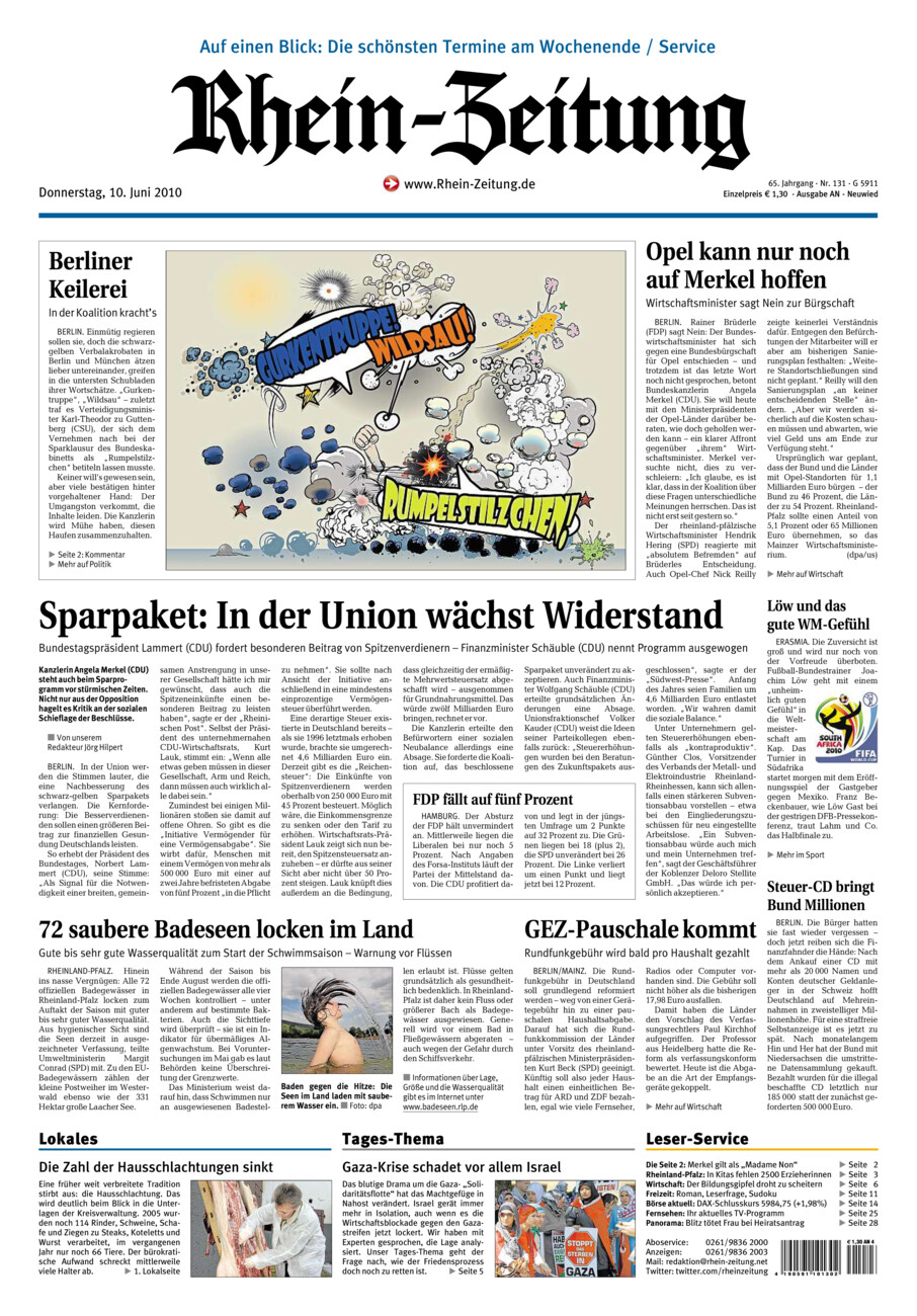 Rhein-Zeitung Kreis Neuwied vom Donnerstag, 10.06.2010