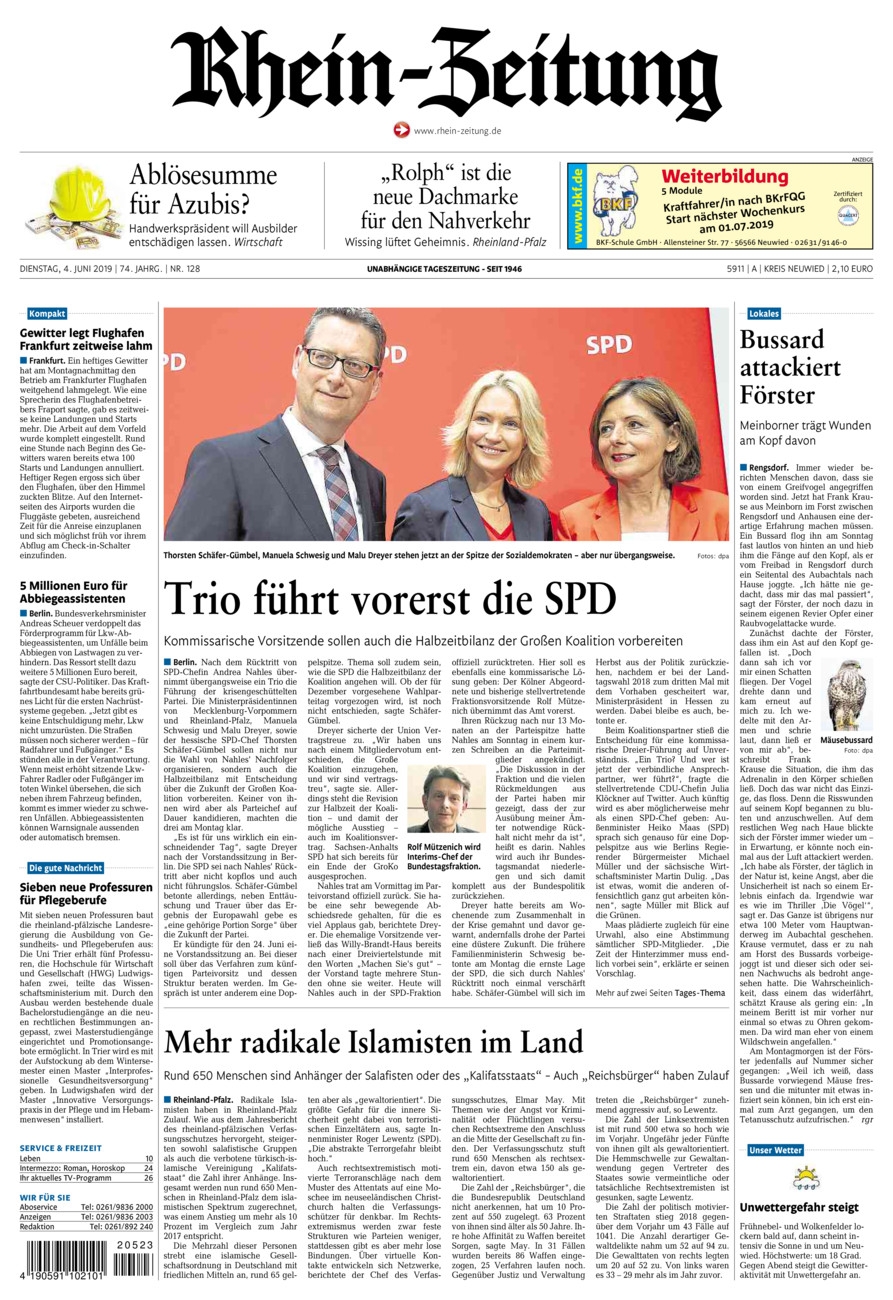 Rhein-Zeitung Kreis Neuwied vom Dienstag, 04.06.2019