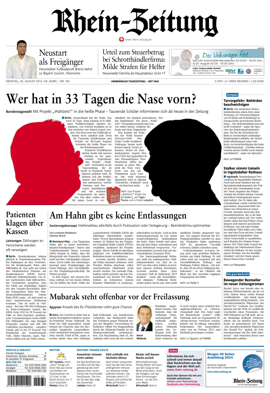 Rhein-Zeitung Kreis Neuwied vom Dienstag, 20.08.2013