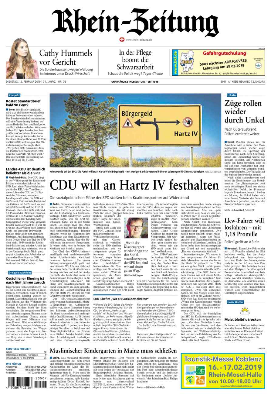 Rhein-Zeitung Kreis Neuwied vom Dienstag, 12.02.2019
