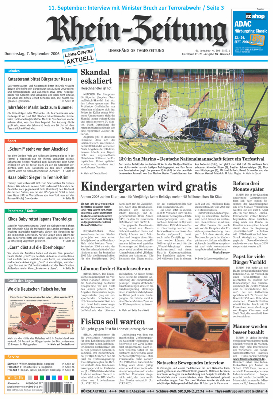 Rhein-Zeitung Kreis Neuwied vom Donnerstag, 07.09.2006