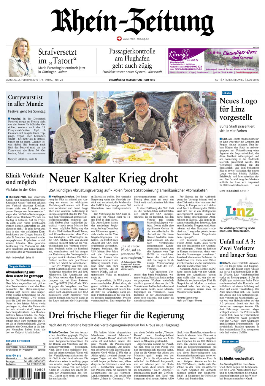 Rhein-Zeitung Kreis Neuwied vom Samstag, 02.02.2019