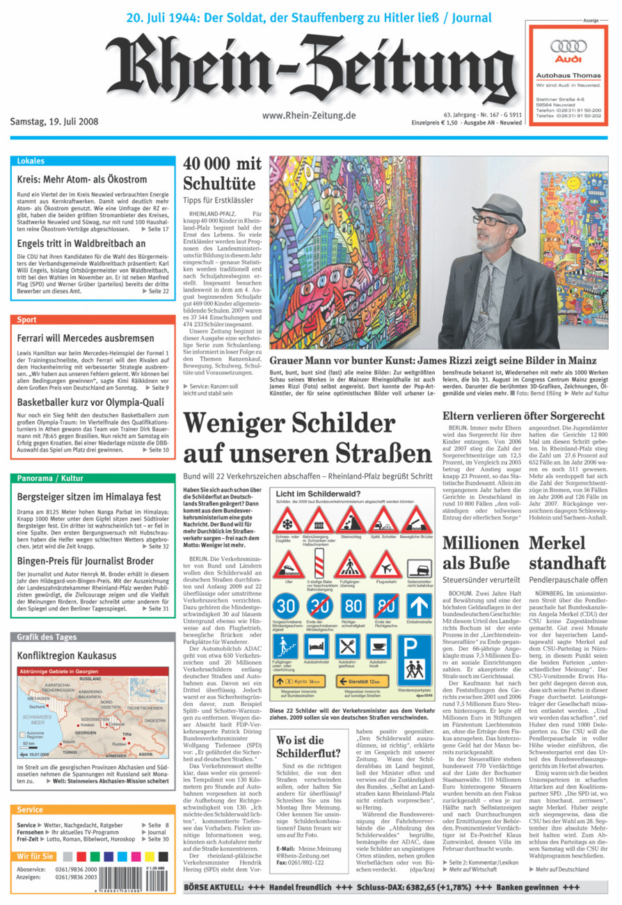 Rhein-Zeitung Kreis Neuwied vom Samstag, 19.07.2008