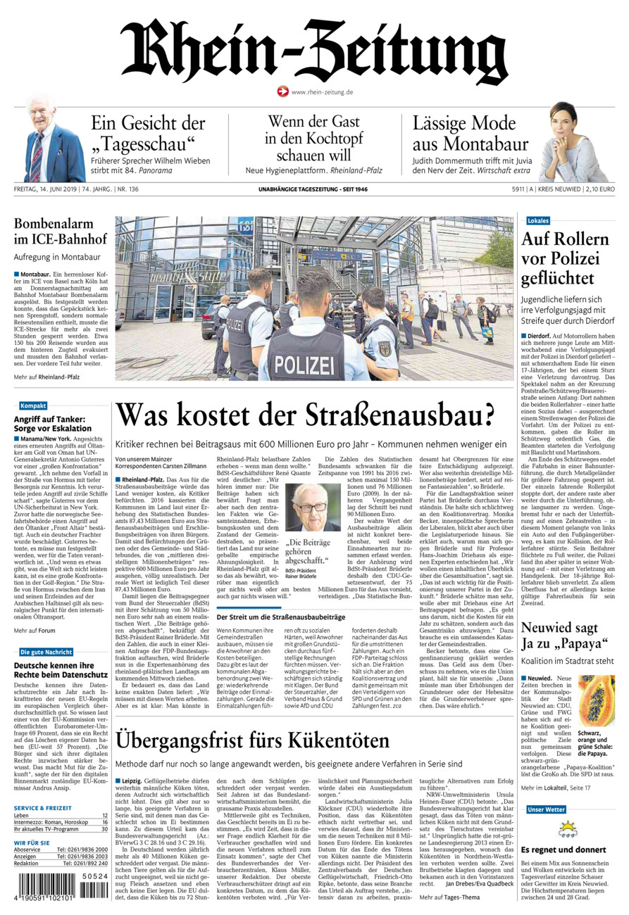 Rhein-Zeitung Kreis Neuwied vom Freitag, 14.06.2019