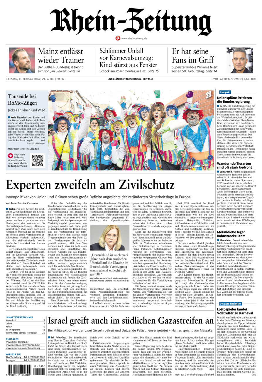 Rhein-Zeitung Kreis Neuwied vom Dienstag, 13.02.2024