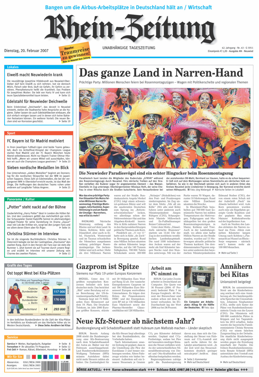 Rhein-Zeitung Kreis Neuwied vom Dienstag, 20.02.2007