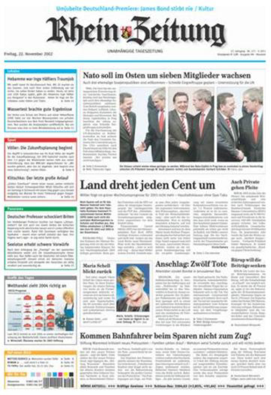 Rhein-Zeitung Kreis Neuwied vom Freitag, 22.11.2002