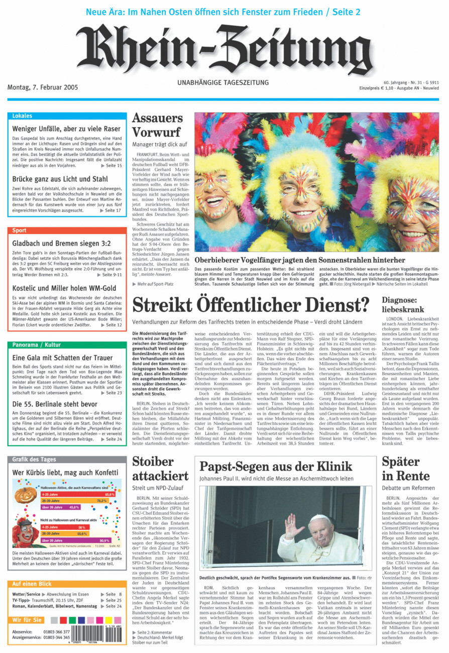 Rhein-Zeitung Kreis Neuwied vom Montag, 07.02.2005