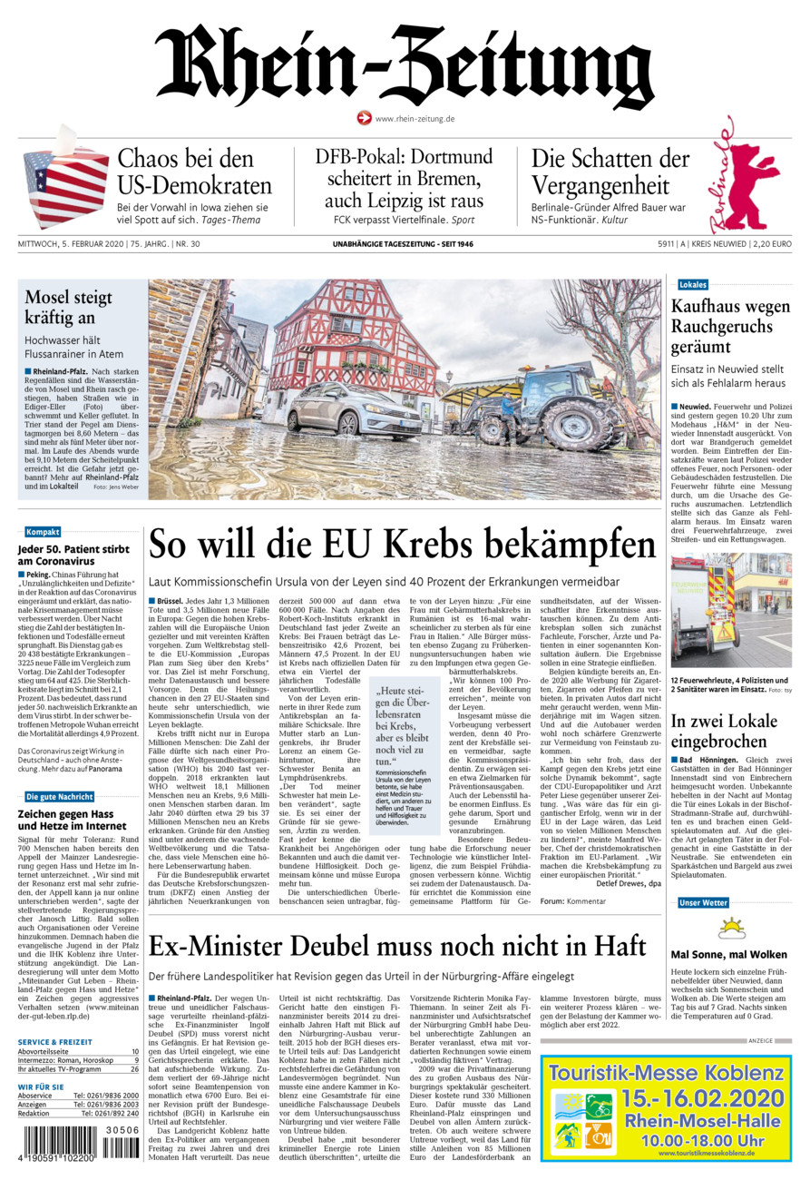 Rhein-Zeitung Kreis Neuwied vom Mittwoch, 05.02.2020