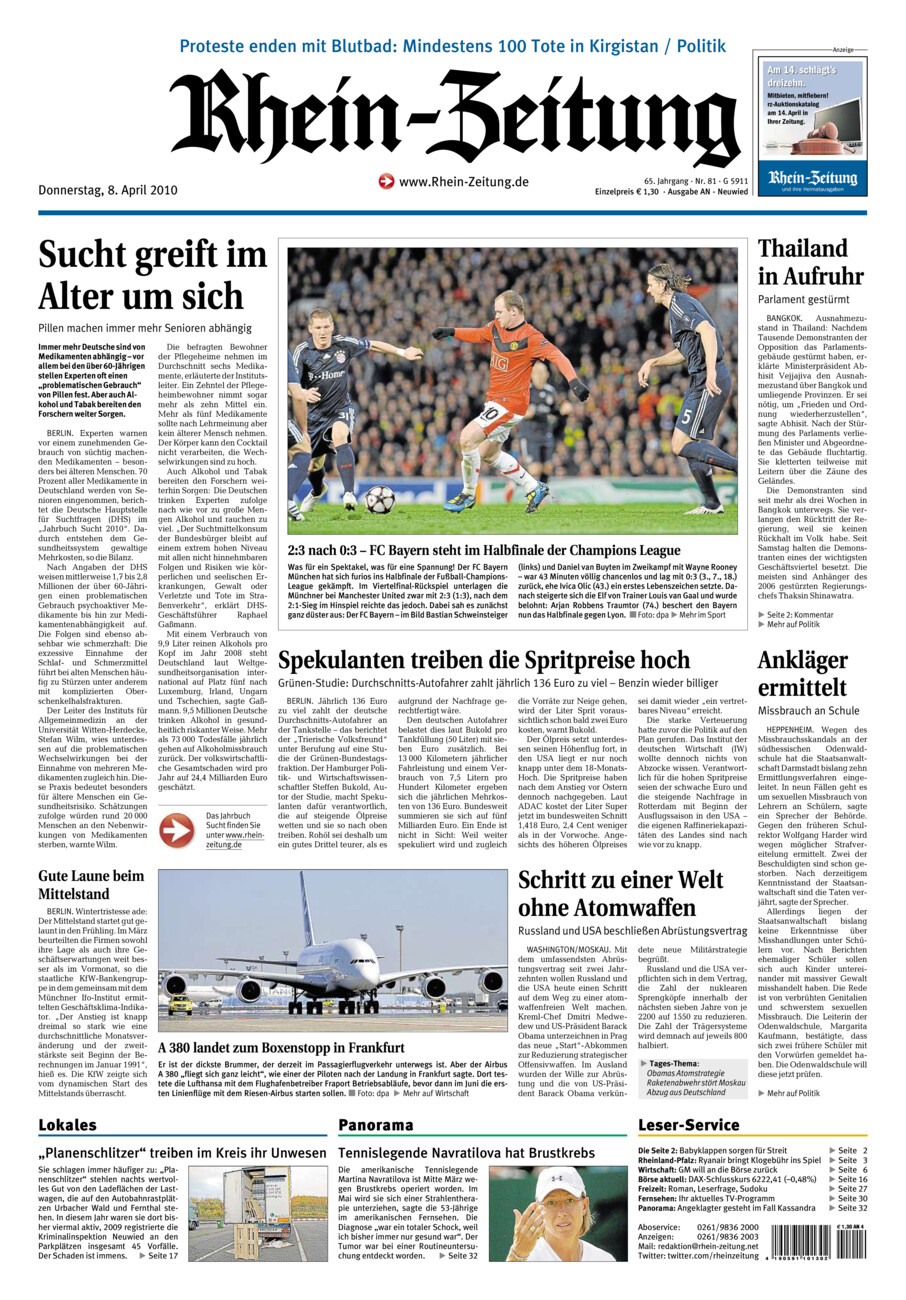 Rhein-Zeitung Kreis Neuwied vom Donnerstag, 08.04.2010