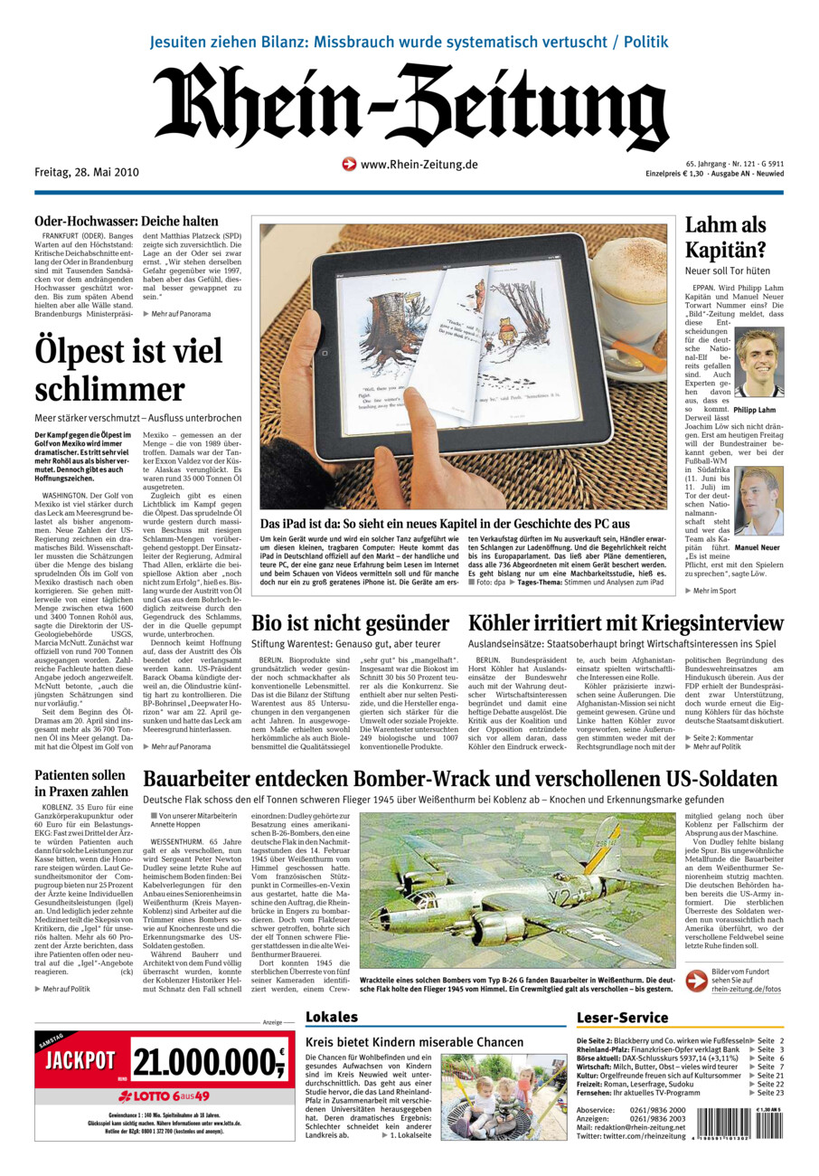 Rhein-Zeitung Kreis Neuwied vom Freitag, 28.05.2010