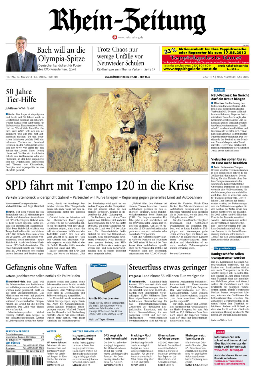 Rhein-Zeitung Kreis Neuwied vom Freitag, 10.05.2013