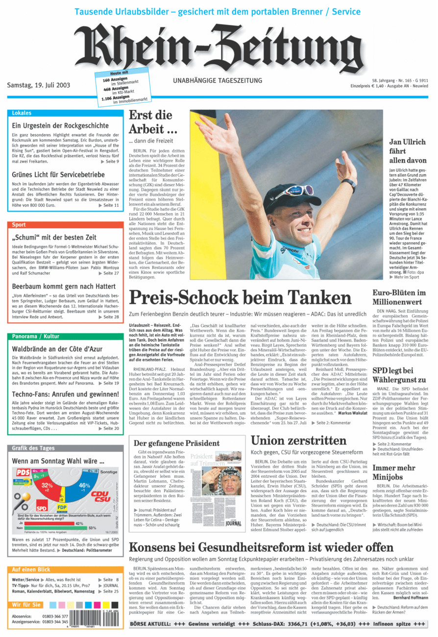 Rhein-Zeitung Kreis Neuwied vom Samstag, 19.07.2003