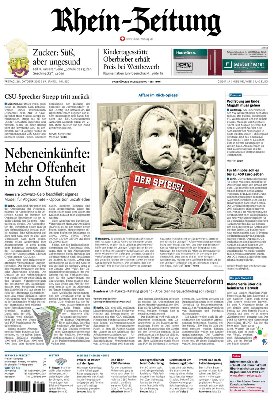 Rhein-Zeitung Kreis Neuwied vom Freitag, 26.10.2012