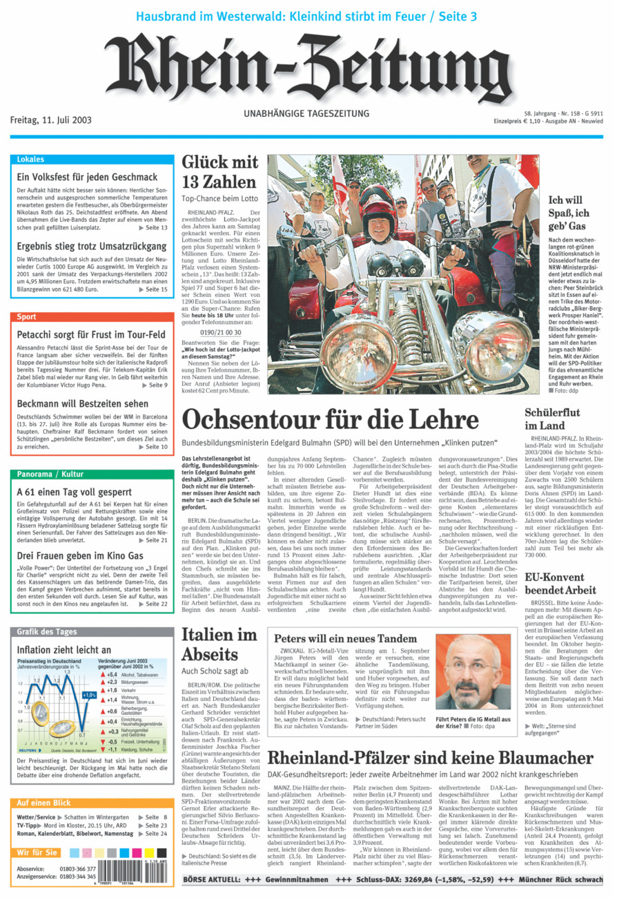 Rhein-Zeitung Kreis Neuwied vom Freitag, 11.07.2003