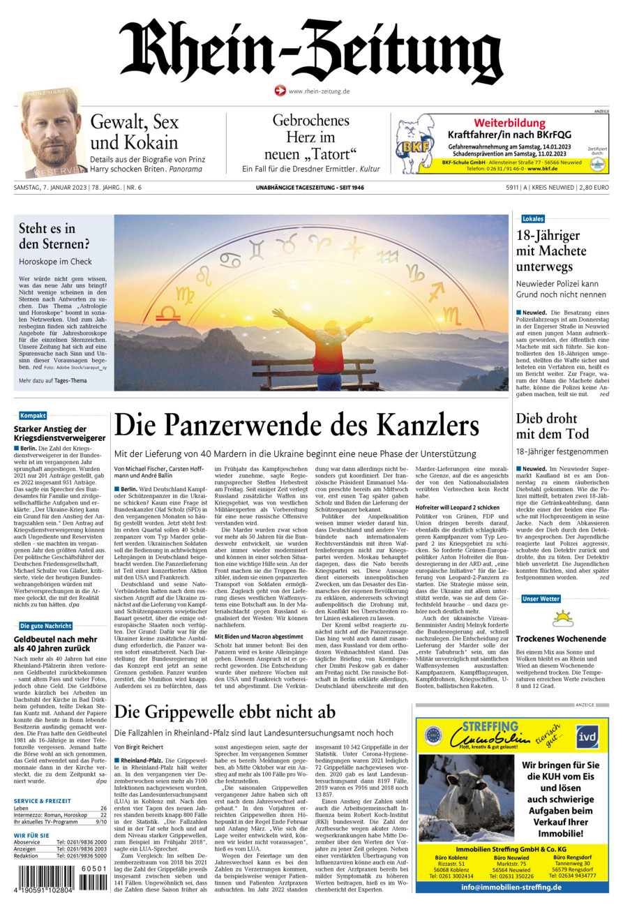 Rhein-Zeitung Kreis Neuwied vom Samstag, 07.01.2023