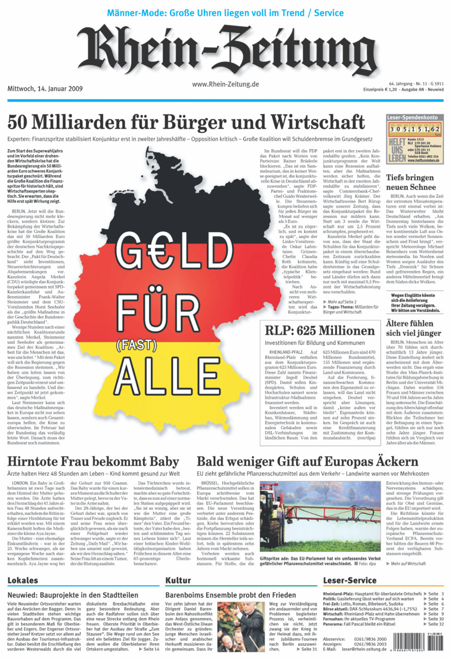 Rhein-Zeitung Kreis Neuwied vom Mittwoch, 14.01.2009