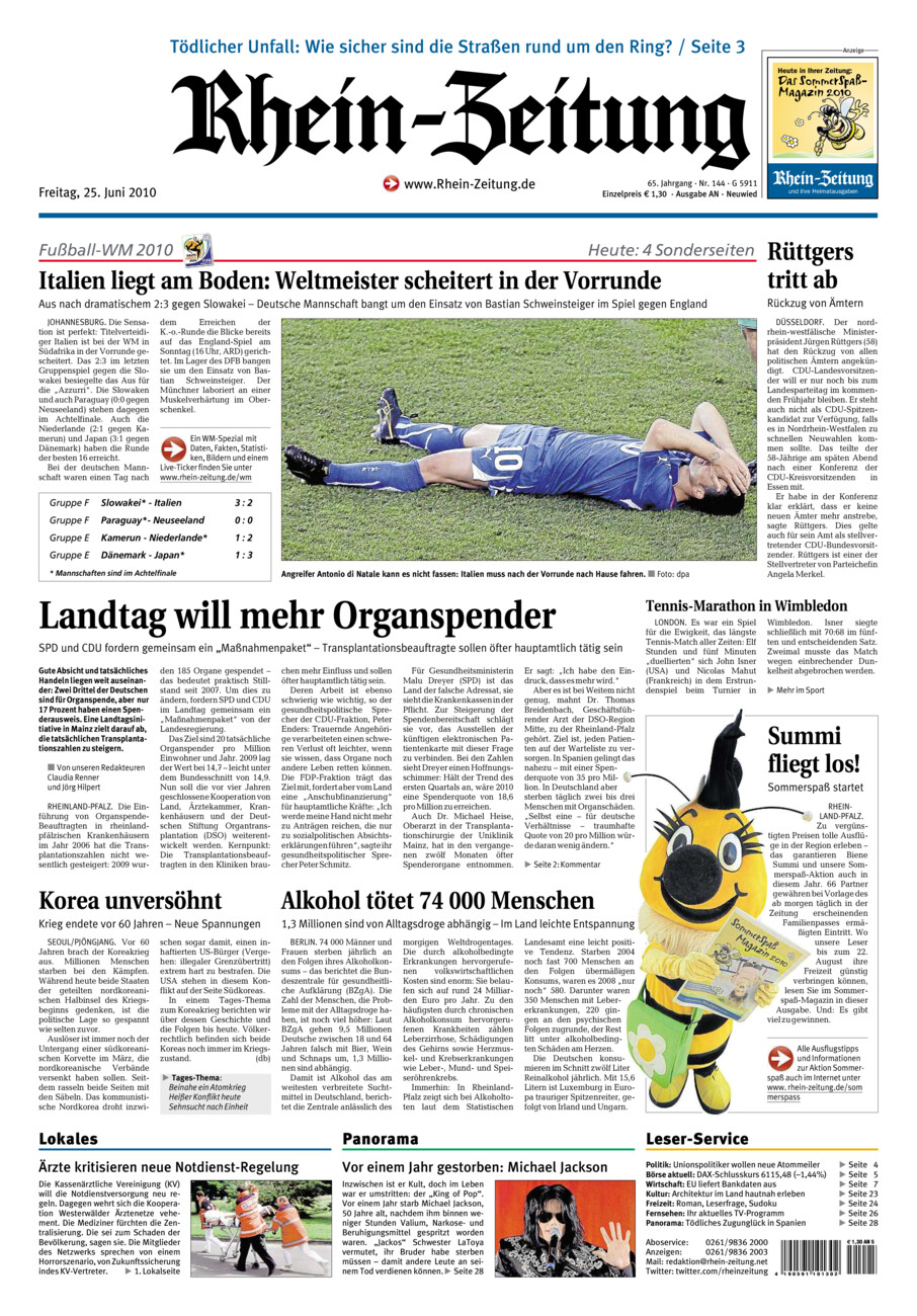 Rhein-Zeitung Kreis Neuwied vom Freitag, 25.06.2010