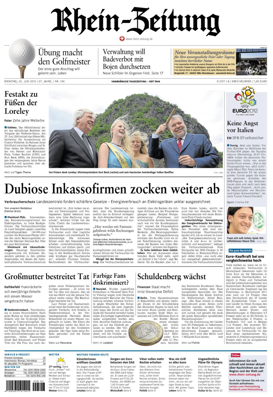 Rhein-Zeitung Kreis Neuwied vom Dienstag, 26.06.2012