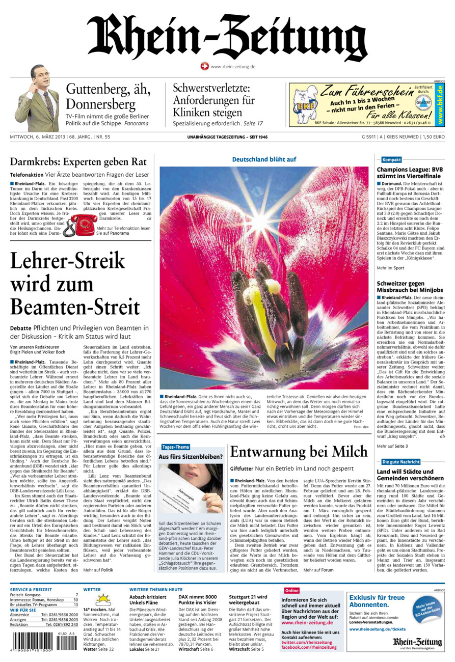 Rhein-Zeitung Kreis Neuwied vom Mittwoch, 06.03.2013