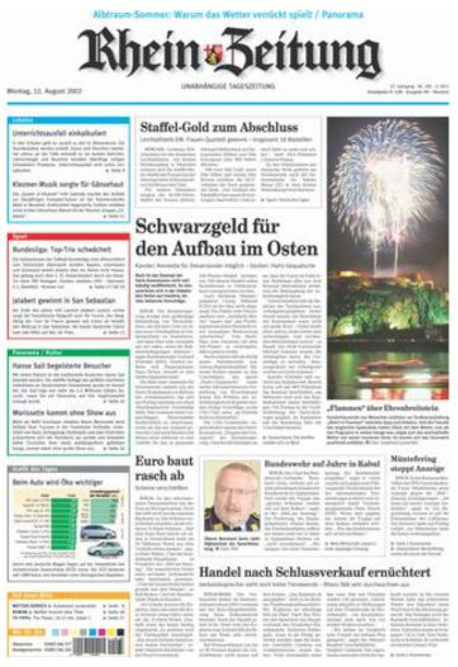 Rhein-Zeitung Kreis Neuwied vom Montag, 12.08.2002
