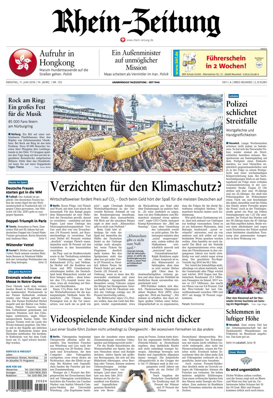 Rhein-Zeitung Kreis Neuwied vom Dienstag, 11.06.2019