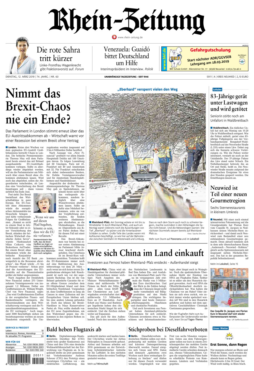 Rhein-Zeitung Kreis Neuwied vom Dienstag, 12.03.2019