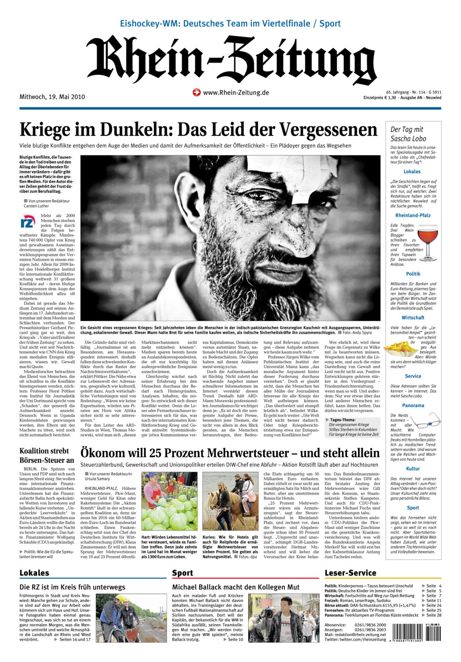 Rhein-Zeitung Kreis Neuwied vom Mittwoch, 19.05.2010