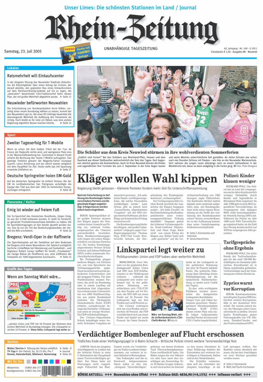Rhein-Zeitung Kreis Neuwied vom Samstag, 23.07.2005