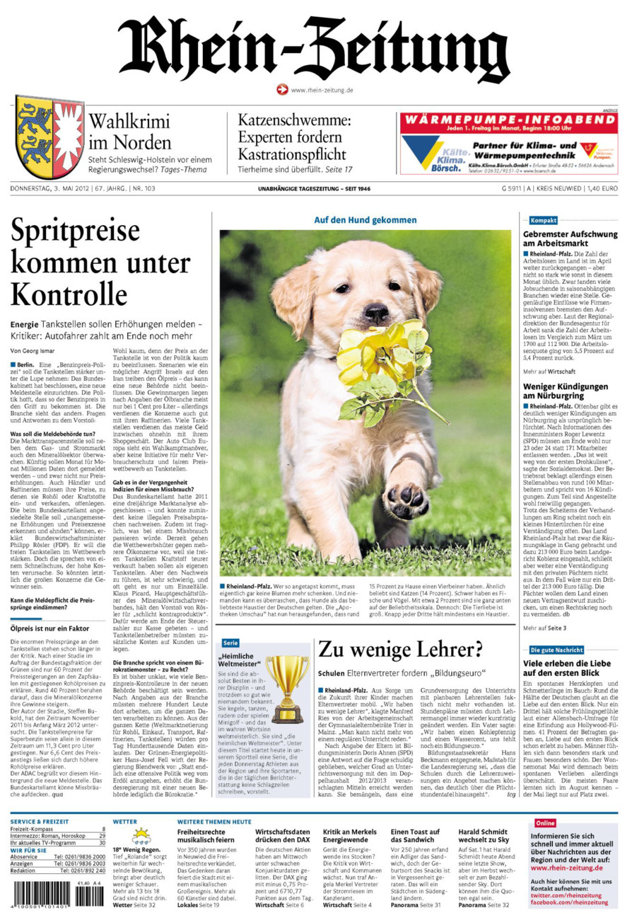 Rhein-Zeitung Kreis Neuwied vom Donnerstag, 03.05.2012