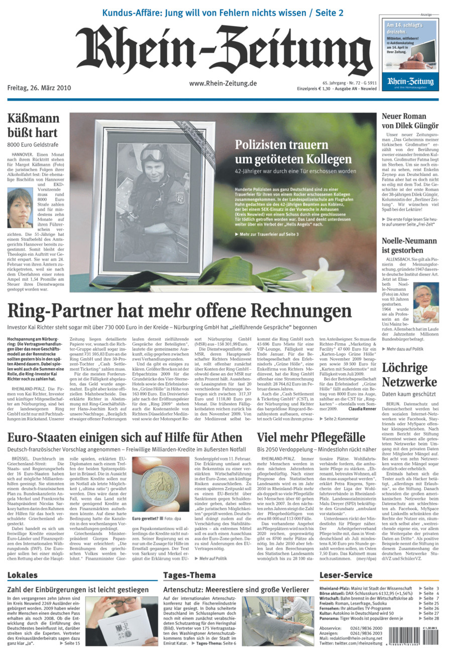 Rhein-Zeitung Kreis Neuwied vom Freitag, 26.03.2010