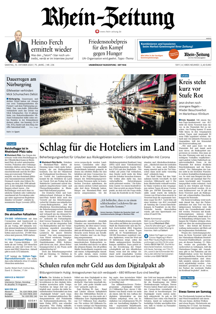 Rhein-Zeitung Kreis Neuwied vom Samstag, 10.10.2020