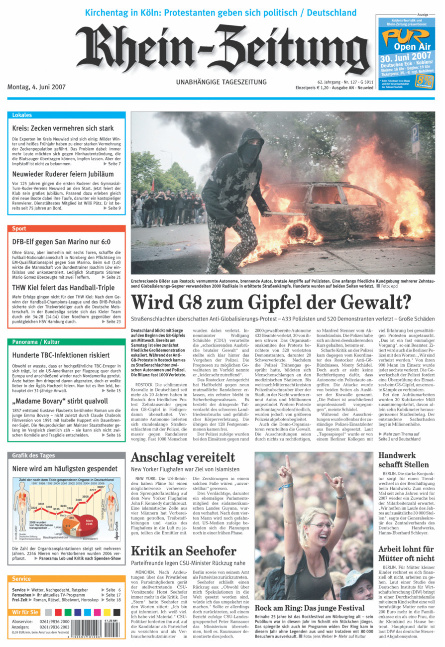 Rhein-Zeitung Kreis Neuwied vom Montag, 04.06.2007