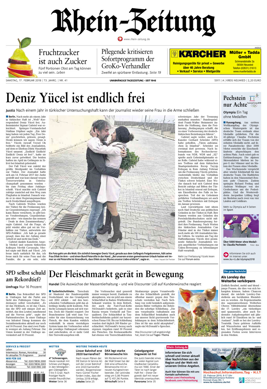 Rhein-Zeitung Kreis Neuwied vom Samstag, 17.02.2018