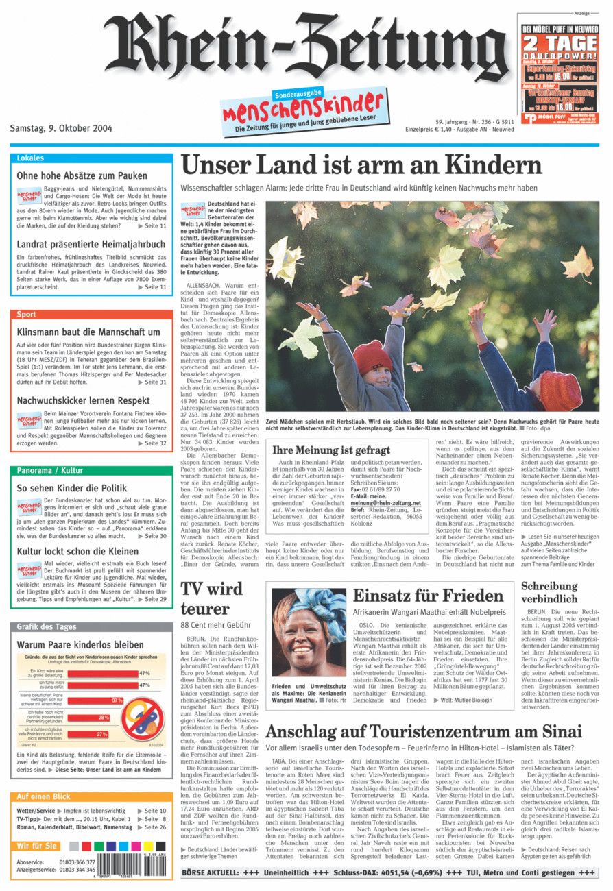 Rhein-Zeitung Kreis Neuwied vom Samstag, 09.10.2004