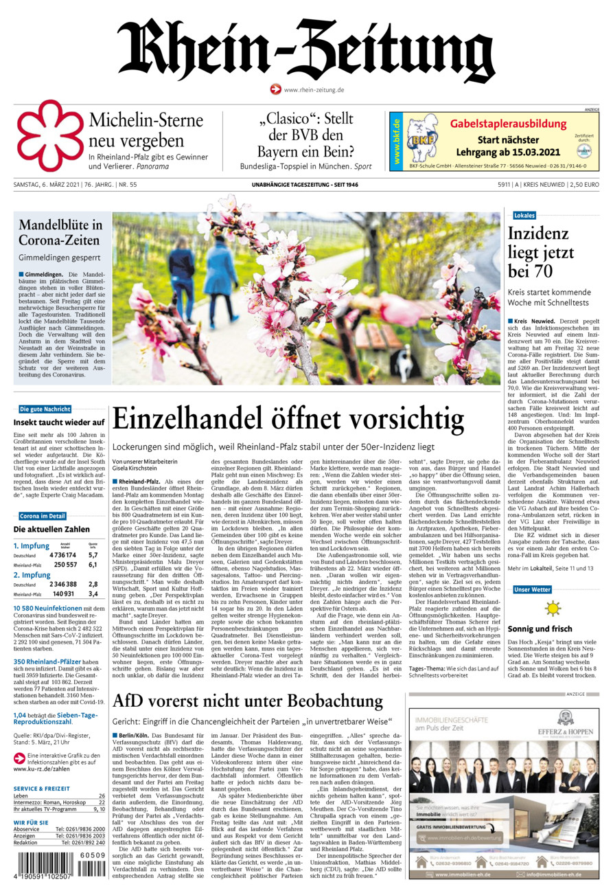 Rhein-Zeitung Kreis Neuwied vom Samstag, 06.03.2021