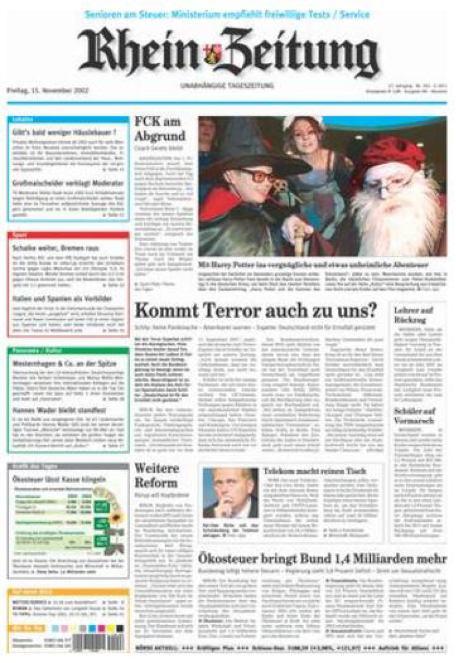 Rhein-Zeitung Kreis Neuwied vom Freitag, 15.11.2002