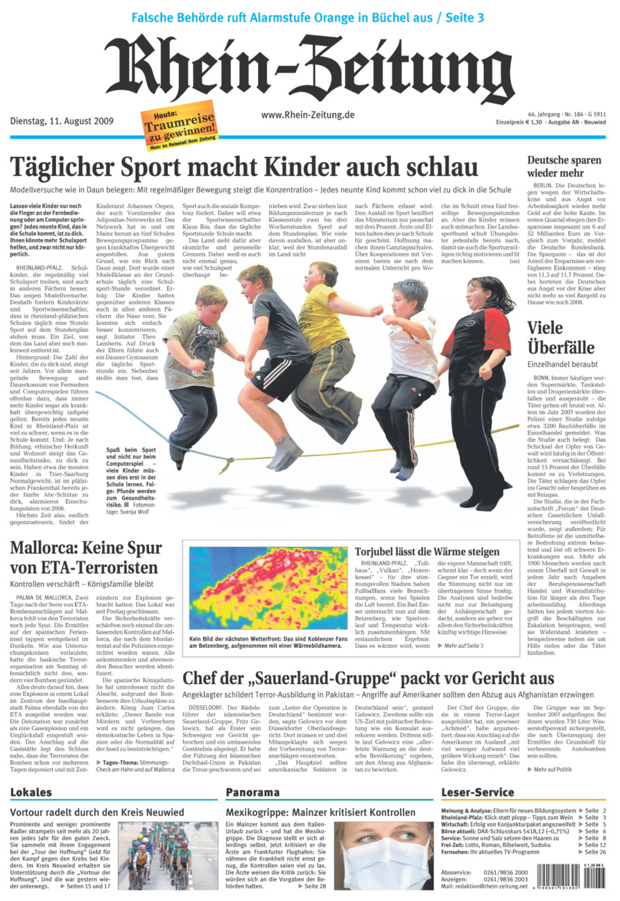 Rhein-Zeitung Kreis Neuwied vom Dienstag, 11.08.2009