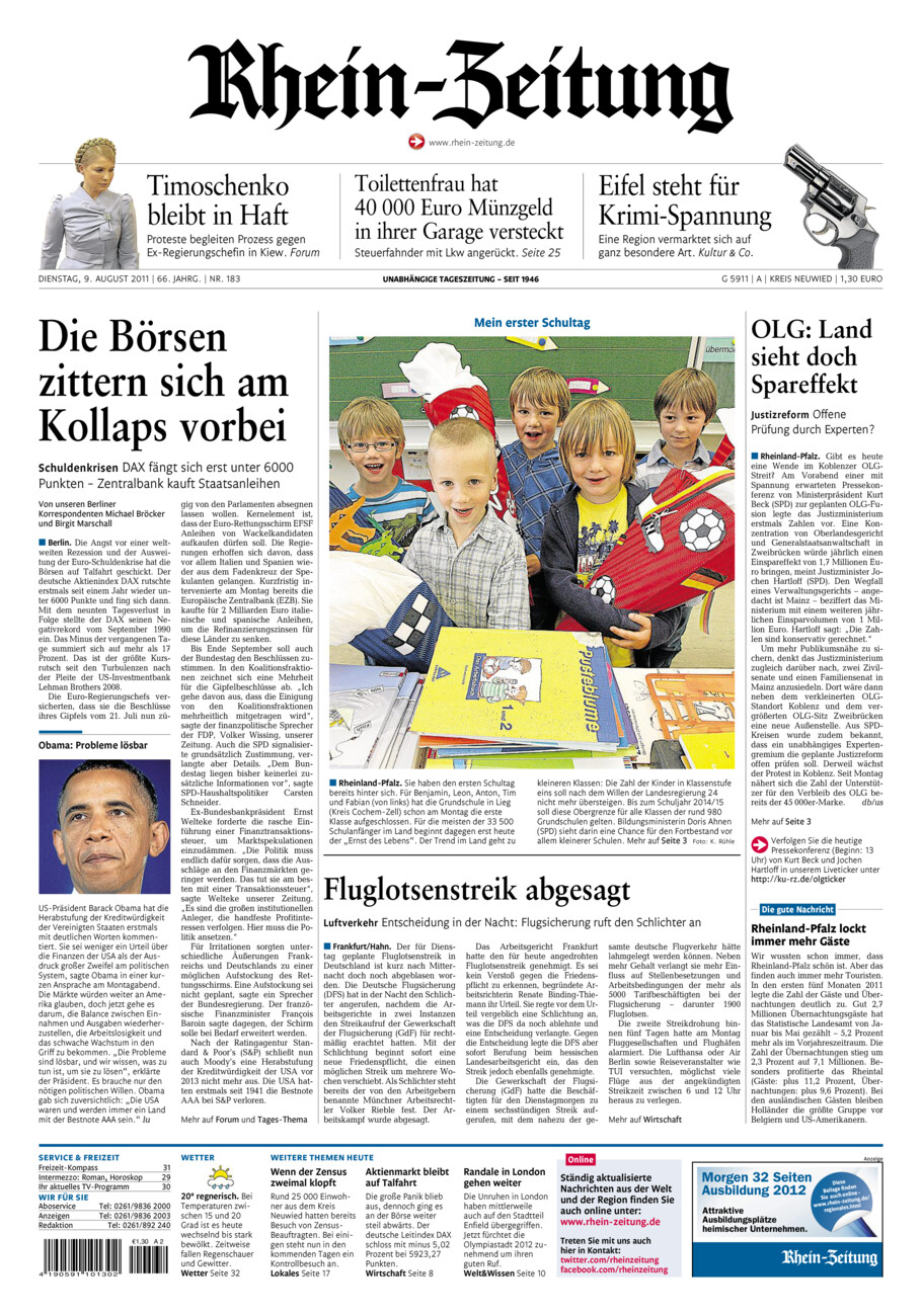Rhein-Zeitung Kreis Neuwied vom Dienstag, 09.08.2011