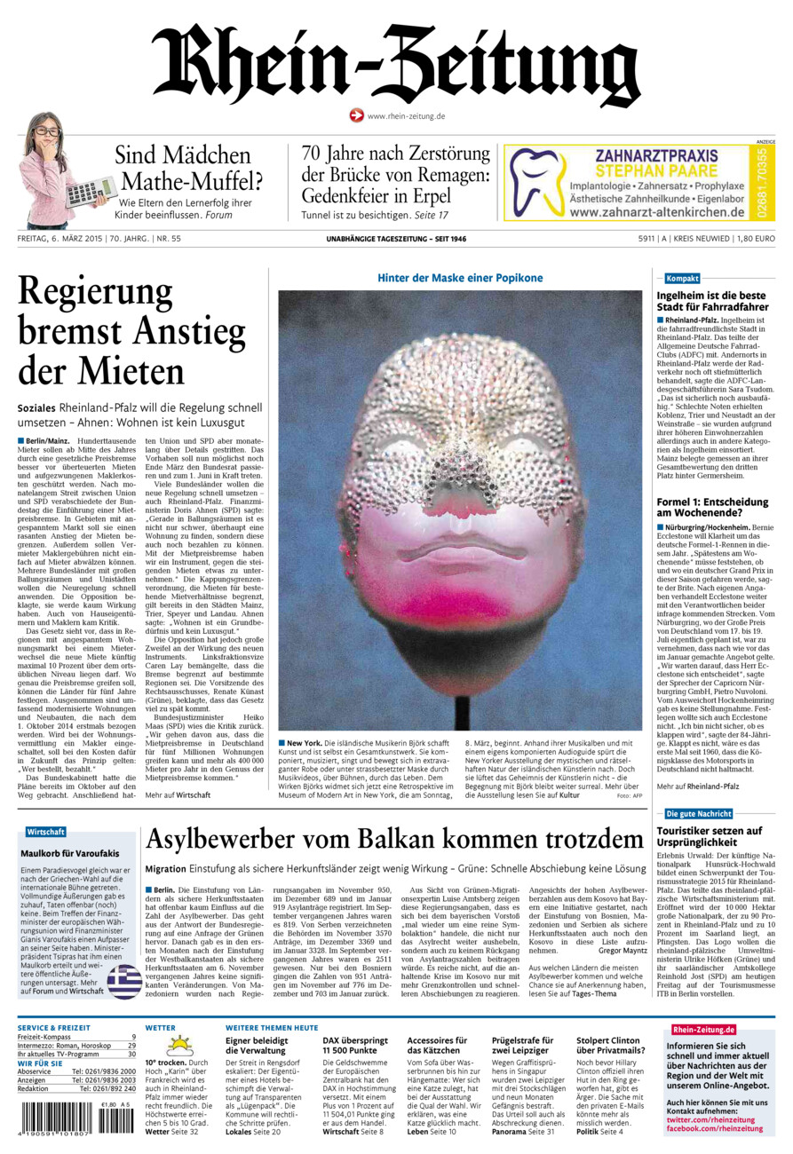 Rhein-Zeitung Kreis Neuwied vom Freitag, 06.03.2015