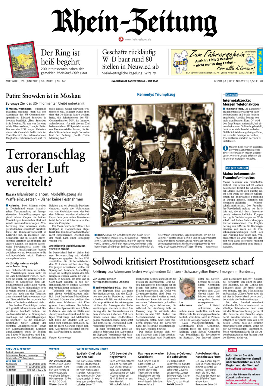Rhein-Zeitung Kreis Neuwied vom Mittwoch, 26.06.2013