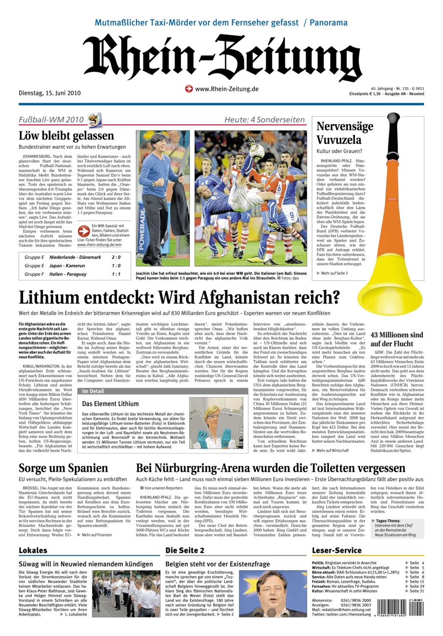Rhein-Zeitung Kreis Neuwied vom Dienstag, 15.06.2010