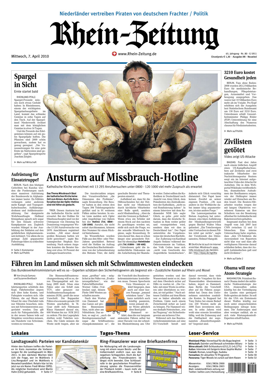 Rhein-Zeitung Kreis Neuwied vom Mittwoch, 07.04.2010