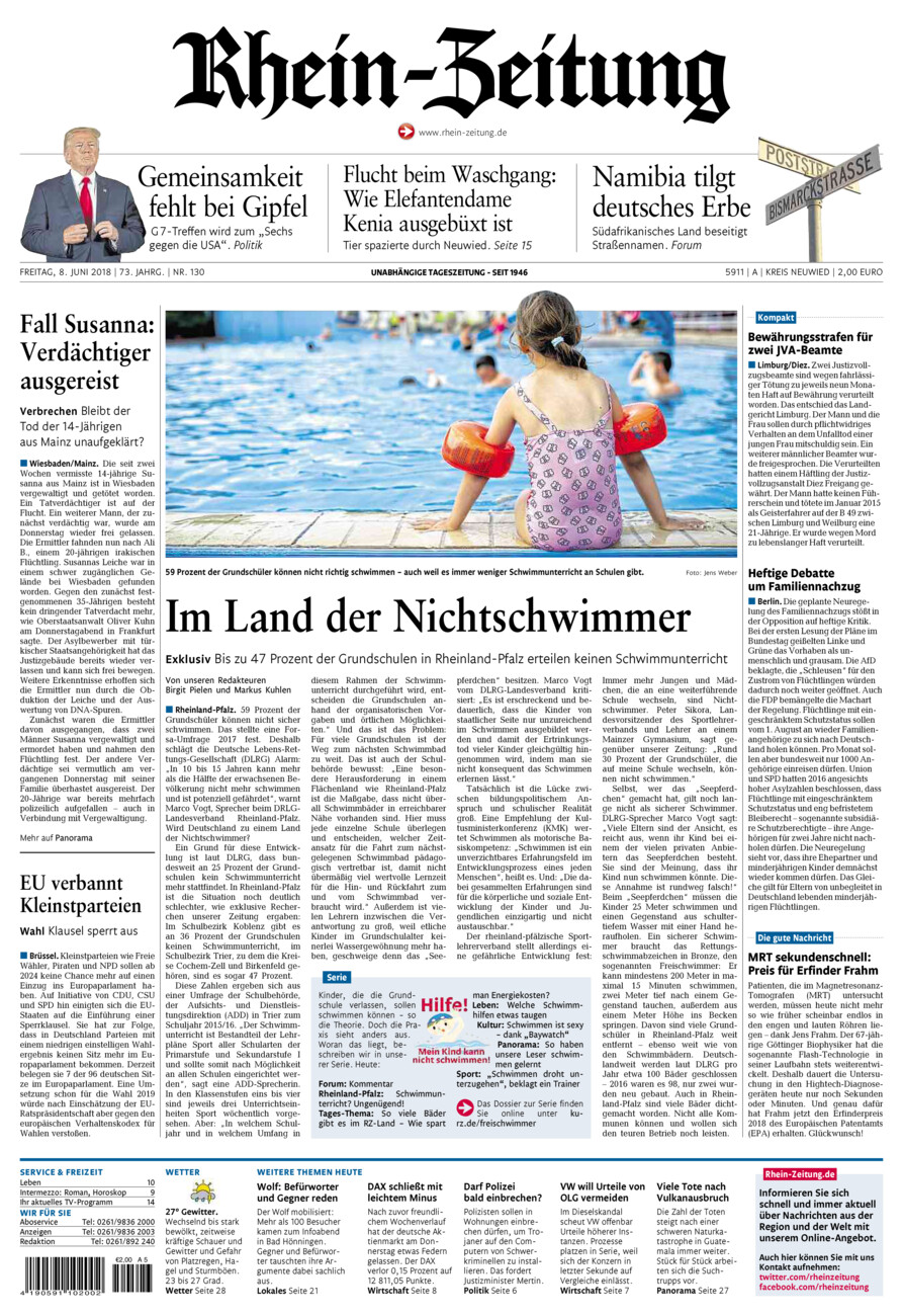 Rhein-Zeitung Kreis Neuwied vom Freitag, 08.06.2018