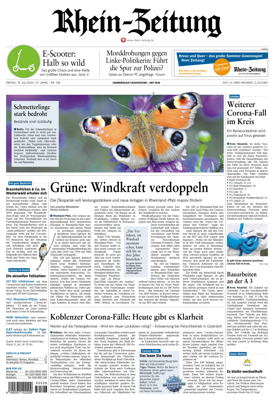 Rhein-Zeitung Kreis Neuwied vom Freitag, 10.07.2020