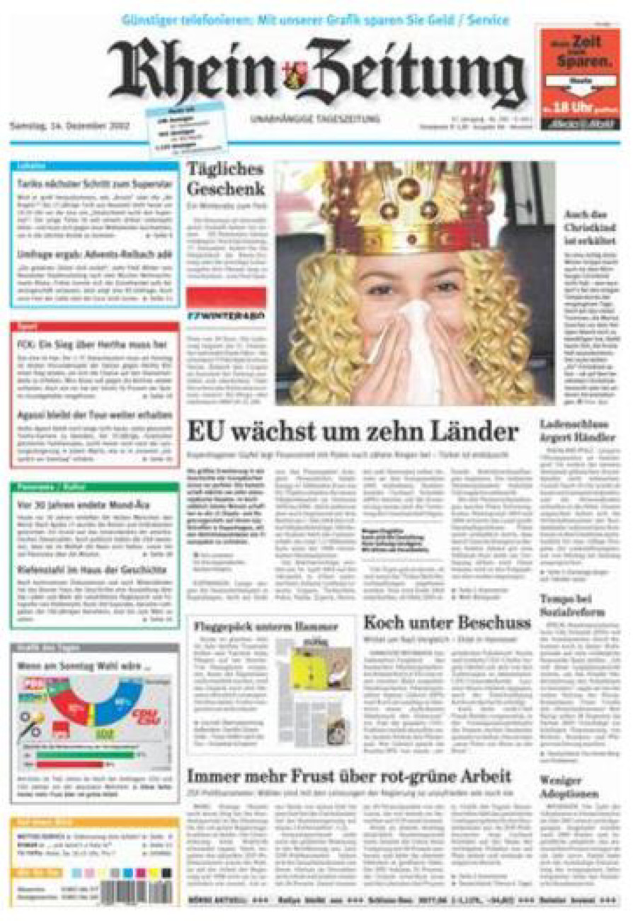 Rhein-Zeitung Kreis Neuwied vom Samstag, 14.12.2002
